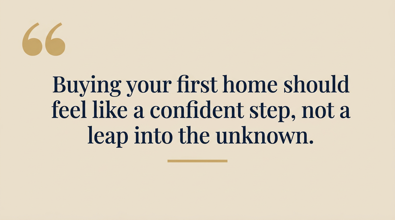 'Buying your first home should feel like a confident step, not a leap into the unknown.', First-Time Home Buyer Guide to New Construction in Austin