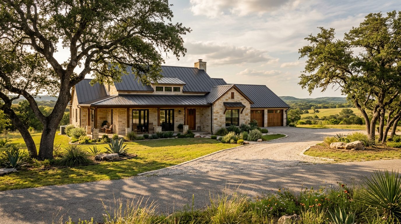 New Homes Near Austin TX: Spicewood Hill Country Streetscape