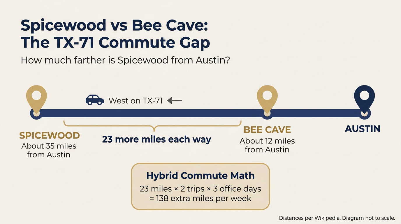Spicewood vs Bee Cave: The TX-71 Commute Gap
