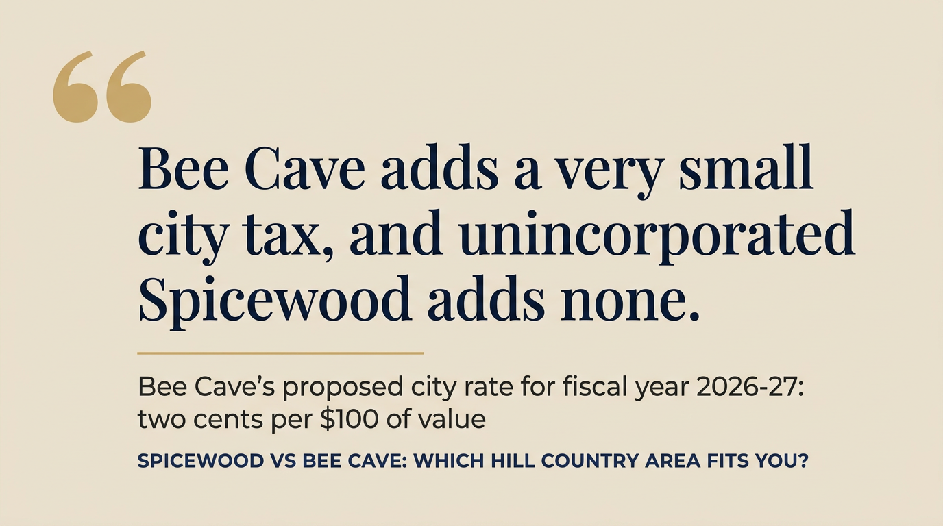 Spicewood vs Bee Cave: Property Tax Pull Quote