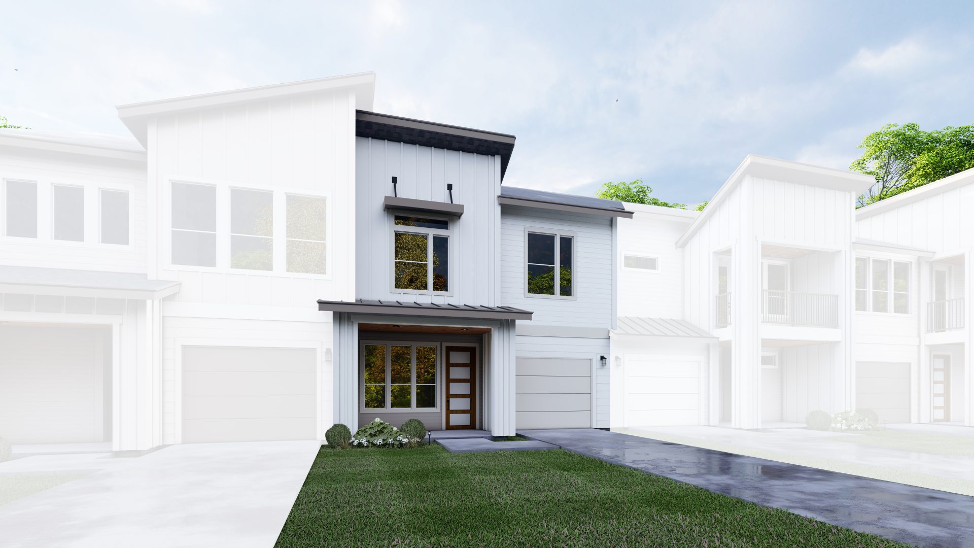 Barcelona townhome rendering, Cielo Villas Pflugerville