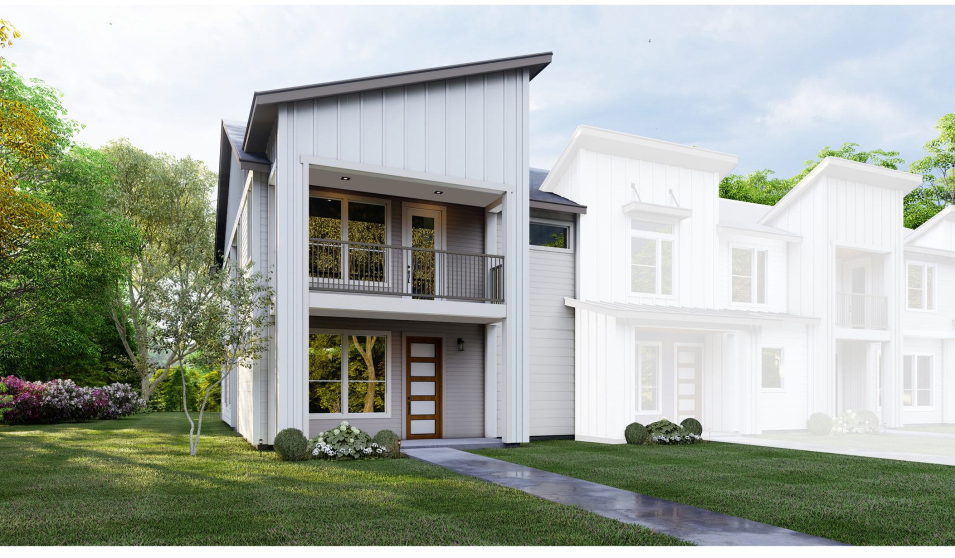 Valencia townhome rendering, Cielo Villas Pflugerville