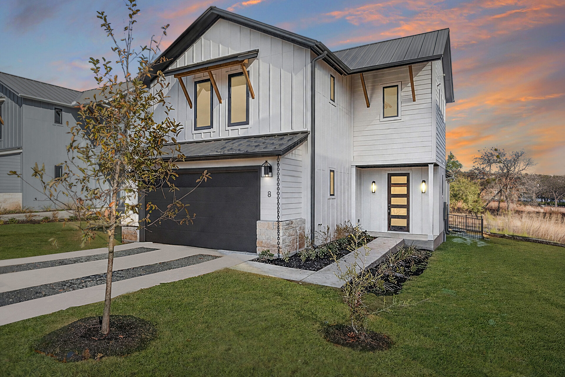 Unit 8, Houston A plan exterior, Brahmans Draw Spicewood