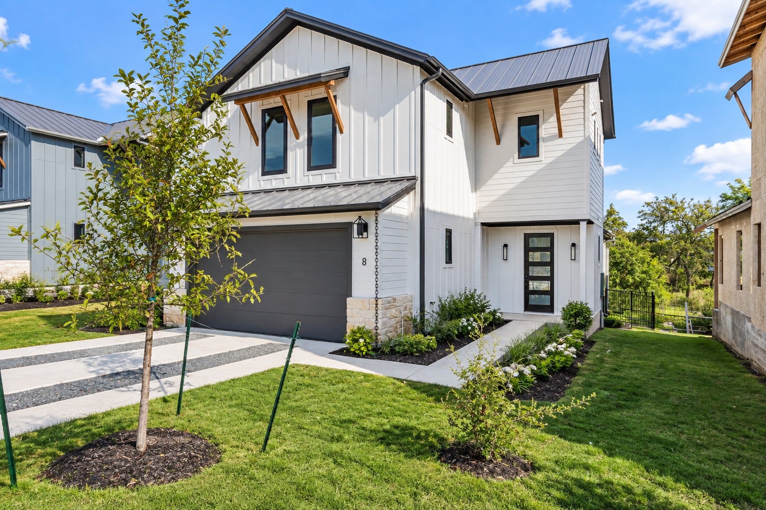Unit 8, Houston A plan exterior, Brahmans Draw Spicewood