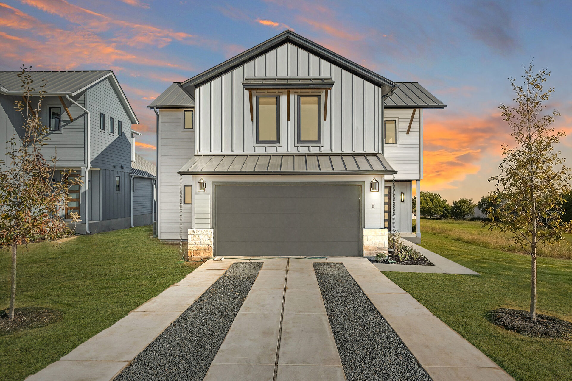 Unit 9, Houston B plan exterior, Brahmans Draw Spicewood